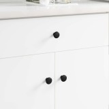 vidaXL M&acirc;nere 1461 pcs Negru &Oslash;30 mm Aluminiu 864706