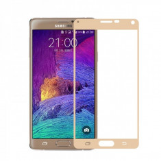 Folie protectie sticla securizata fullsize pentru Samsung Galaxy Note 4, auriu foto