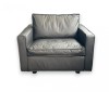 Fotoliu Confortabil Citit NEMA, Piele Naturala Bivol/Catifea/Stofa, Cadru Lemn, 90x93x81cm, Montat, eScaun