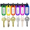 Set 6 Brelocuri Chei cu Eticheta, Plastic, Inel Metalic, Diverse Culori, Organizare Chei