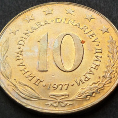 Moneda 10 DINARI - RSF YUGOSLAVIA, anul 1977 *cod 1941 B