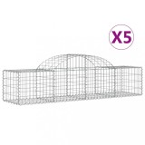 Cumpara ieftin Cosuri gabion arcuite 5 buc, 200x50x40/60 cm, fier galvanizat