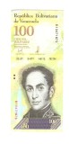Bancnota Venezuela 100000 bolivares 13 decembrie 2017, aUNC