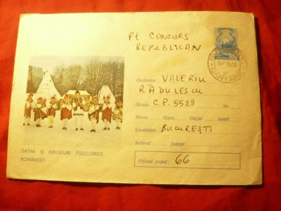 Plic Ilustrat - Folclor Romanesc - Obiceiuri si Datini cod 1300/73 foto