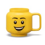 Cana mare LEGO din ceramica &ndash; Cap de baiat fericit