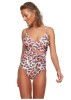 Costum de Baie Leopard Trendyol TBESS21MA0040, Marimea 44, Outlet, Intreg, Dama, Poliester Elastan