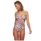 Costum de baie intreg pentru femei Trendyol TBESS21MA0040, imorimeu leopard, marime 44 - OUTLET