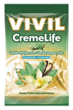 Bomboane cremoase Vivil Creme Life Menta fara zahar - 110 g