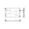 Radiator racire Yaris (Xp130) Hybrid, 11.2010- Motor, Motorizare 1, 5 54/74kw B/E, tip climatizare Cu/fara AC, cutie automata, dimensiune 598x401x16m