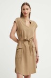 G-Star rochie culoarea bej, mini, dreaptă, D24622-D573