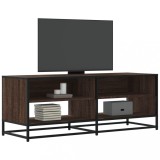 vidaXL Dulap TV stejar maro, 120,5x40x46 cm, lemn prelucrat și metal