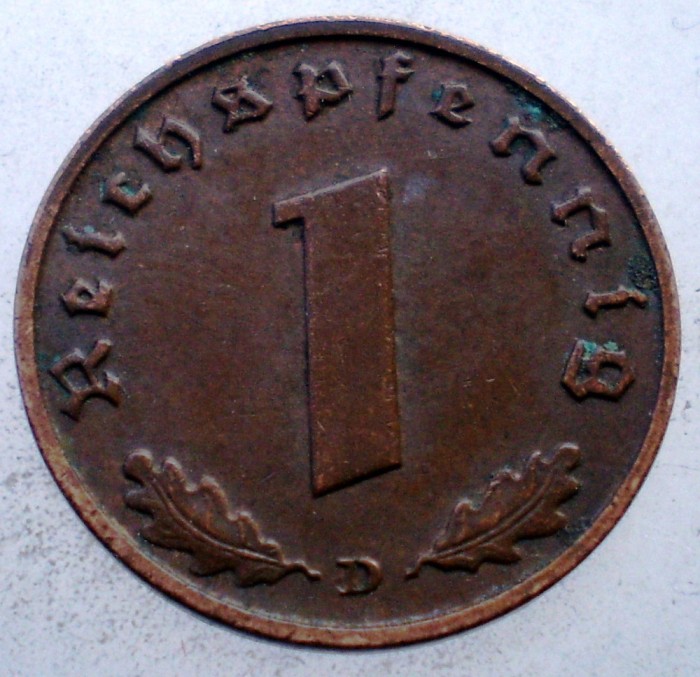 2.579 GERMANIA 1 REICHSPFENNIG 1938 D