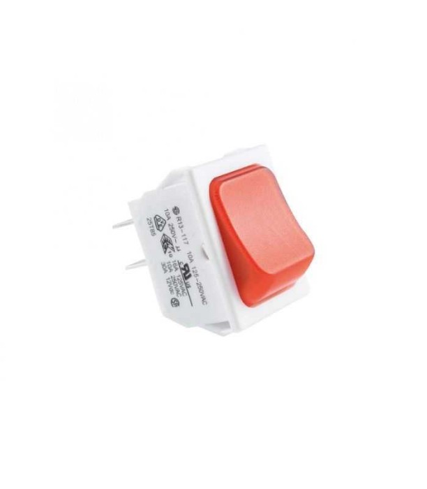 Comutator basculant cu retinere bec rosu 2 circuite 2 pozitii 250V