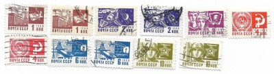 U.R.S.S. - Emisiune definitorie, 1966 - valori obliterate foto