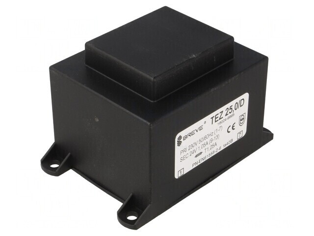 Transformator &Icirc;ncapsulat 25VA 230VAC 24V PCB IP00