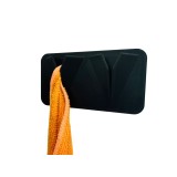 Suport Lavete Dublu &ndash; Design Modern, Negru Mat