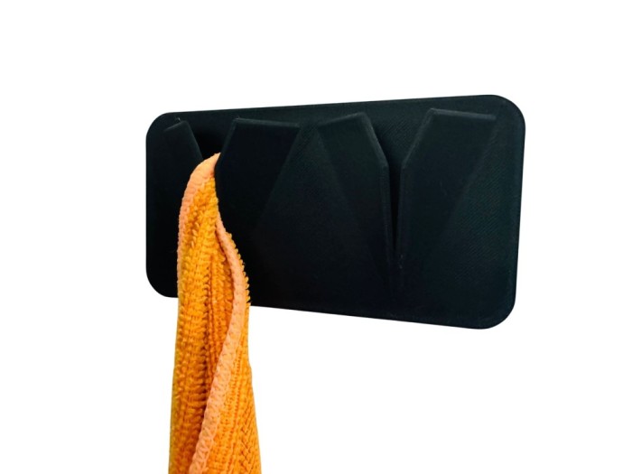 Suport Lavete Dublu &ndash; Design Modern, Negru Mat