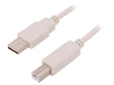 Cablu USB 2.0 A-B 3m Alb foto