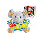 Jucarie interactiva bebe cu activitati si lumini 20 cm - Elefant, Reig Musicales