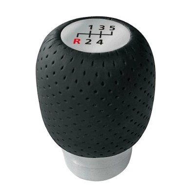 Nuca schimbator Lampa pentru Fiat/Opel, Piele/Aluminiu, 32mm, Negru foto