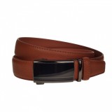 Curea barbati, casual-eleganta, din piele ecologica premium, latime 3.5 cm, maro coniac - CK200M, CK LEATHER