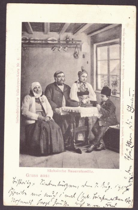 1758 - SIBIU, Ethnic Sasi, Romania - old postcard - used