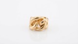 Cumpara ieftin Inel Masiv din Argint 925 Placat cu Aur , Bold Cuban Link Chain Ring