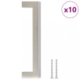 Cumpara ieftin Manere de dulap, 10 buc., argintiu, 128 mm, otel inoxidabil