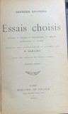 Essais choisis (Eseuri alese- carte in franceza)- Georges Brandes