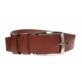 Curea barbati, casual, eleganta, din piele naturala, maro, latime 3.5cm - CK19MD