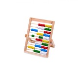 Numaratoare Abac, Zola&reg;, din lemn, cu 10 randuri multicolore si picior de sustinere
