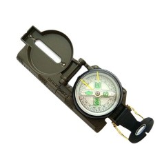 Busola metalica Depox&reg;, World Seeker, 17 cm, lupa inclusa, verde