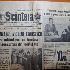 scanteia 3 octombrie 1974-ceausescu vizita la scornicesti si izbiceni