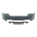 Set bara spate BMW Seria 3 (E90/E91), 11.2004-06.2012 model Sedan, cu ornament, cu gauri senzori parcare; grunduit, de vopsit; type M-Tech; cu spoile