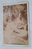 CVD - Poza veche anii 1900 - fotografie pe carton, cascada Balme Rousse - fotografie realizata de atelierele J. Tairraz - Chamonix