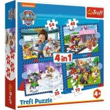 PUZZLE TREFL 4IN1 PATRULA CATELUSILOR ACTIVITATILE ZILNICE ALE ECHIPEI