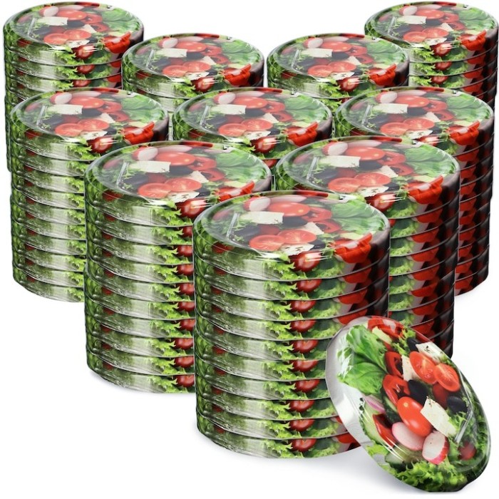 Capace pentru borcane, KADAX,Bole, 100 buc, 66mm, Metal, Multicolor