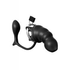 Cusca Castitate cu Dop Anal Ass-gasm Cock Blocker