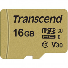 Card Transcend TS16GUSD500S microSDHC USD500S 16GB C + Adaptor foto