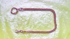 G317-Lant ceas buzunar vechi alama aurita 29 cm perioada inainte de razboi stare foarte buna. Pretabil in principiu pentru ceasuri de buzunar vechi .