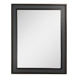 Cumpara ieftin Oglinda perete lemn textil gri negru 36x2x46 cm