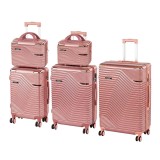 Set 5 Valize Leziter TraveLux Urban ABS, Negru, Roti 360, Carcasa Rigida, Cod