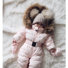 Combinezon subtire din fas cu blanita (Marime Disponibila: 6 luni, Culoare: