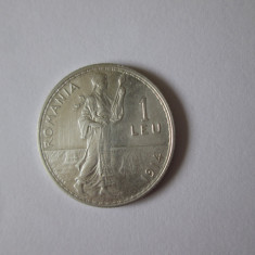 Romania 1 Leu 1914 argint in stare foarte buna
