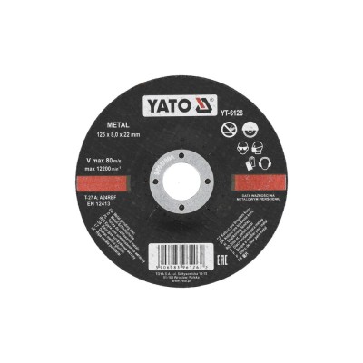 Disc slefuit metal,depreas 125x8.0x22mm Yato YT-6126 foto