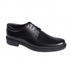 Pantofi barbati casual din piele naturala box, Negru, Alexander Rome AREZO