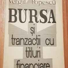 Bursa si tranzactii cu titluri financiare de Vergil Popescu