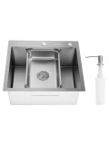 Chiuveta Bucatarie Handmade SanDonna HD5550 Crom Satin Inox 55x50x23 cm