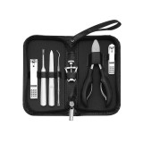 Cumpara ieftin Set elegant de manichiura si pedichiura, cu husa neagra pentru depozitare , 7 accesorii de ingrijire completa, pentru unghii perfecte oriunde