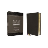 Nrsvue, Holy Bible with Apocrypha, Premium Goatskin Leather, Black, Premier Collection, Art Gilded Edges, Comfort Print